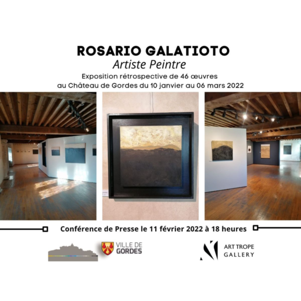 ROSARIO GALATIOTO EXPOSITION GORDES 2022 ART TROPE GALLERY