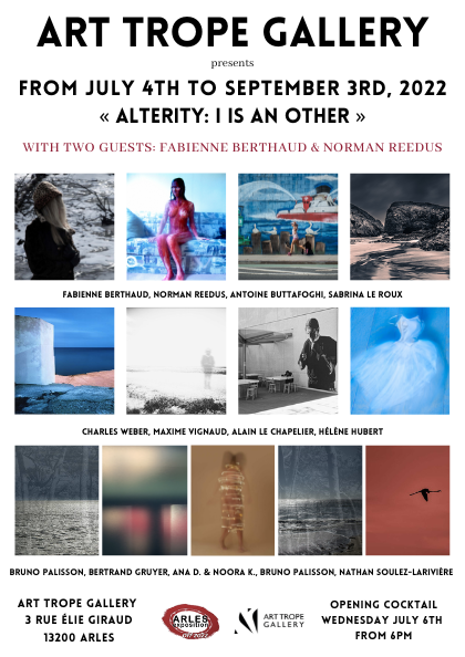 Flyer for the exhibition "Alterity: I is an other" from July 4th to September 3rd © Art Trope Gallery