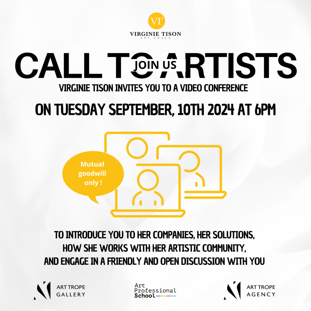 Call to Artists Virginie Tison Art Coach. 